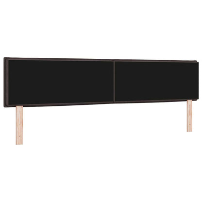 vidaXL LED Kopfteil mit LED-Lichtleisten Dunkelbraun 200 cm Polyester