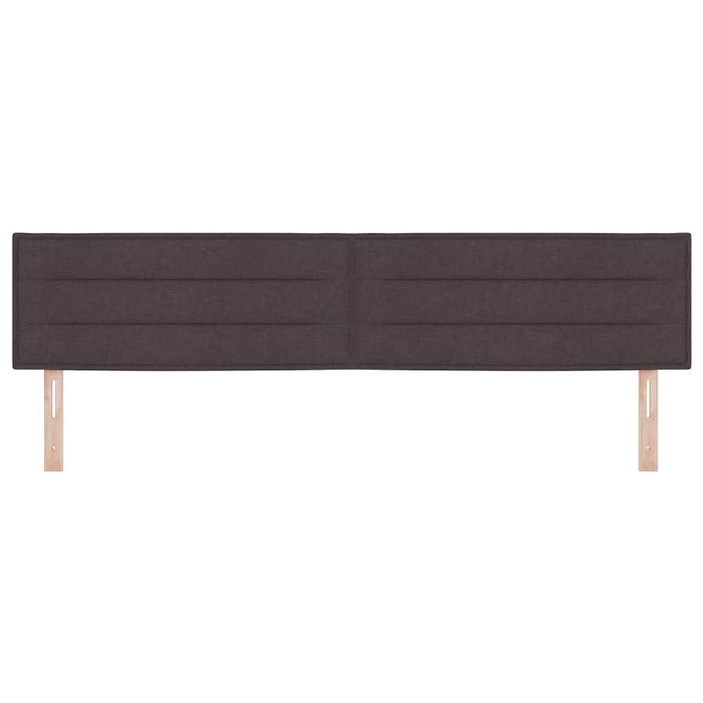 vidaXL LED Kopfteil mit LED-Lichtleisten Dunkelbraun 200 cm Polyester