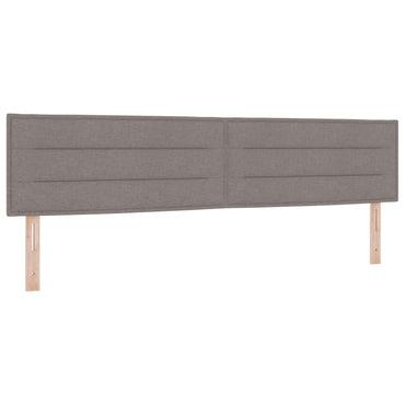 vidaXL LED Kopfteil mit LED-Lichtleisten Taupe 200 cm Polyester