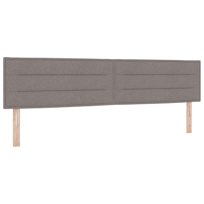 vidaXL LED Kopfteil mit LED-Lichtleisten Taupe 200 cm Polyester
