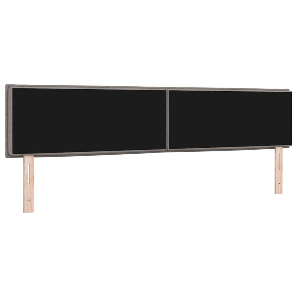 vidaXL LED Kopfteil mit LED-Lichtleisten Taupe 200 cm Polyester