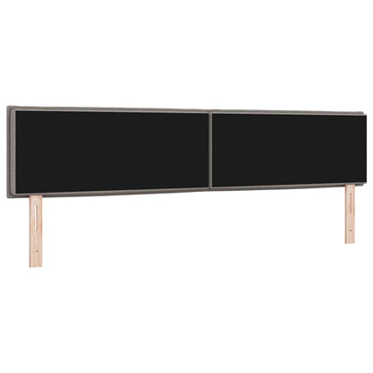vidaXL LED Kopfteil mit LED-Lichtleisten Taupe 200 cm Polyester