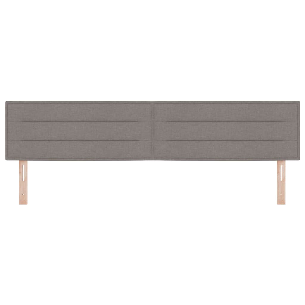 vidaXL LED Kopfteil mit LED-Lichtleisten Taupe 200 cm Polyester