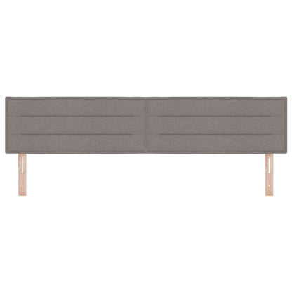 vidaXL LED Kopfteil mit LED-Lichtleisten Taupe 200 cm Polyester