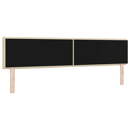 vidaXL LED Kopfteil mit LED-Lichtleisten Creme 200 cm Polyester
