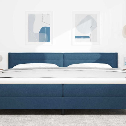 vidaXL LED Kopfteil mit LED-Lichtleisten Blau 200 cm Polyester