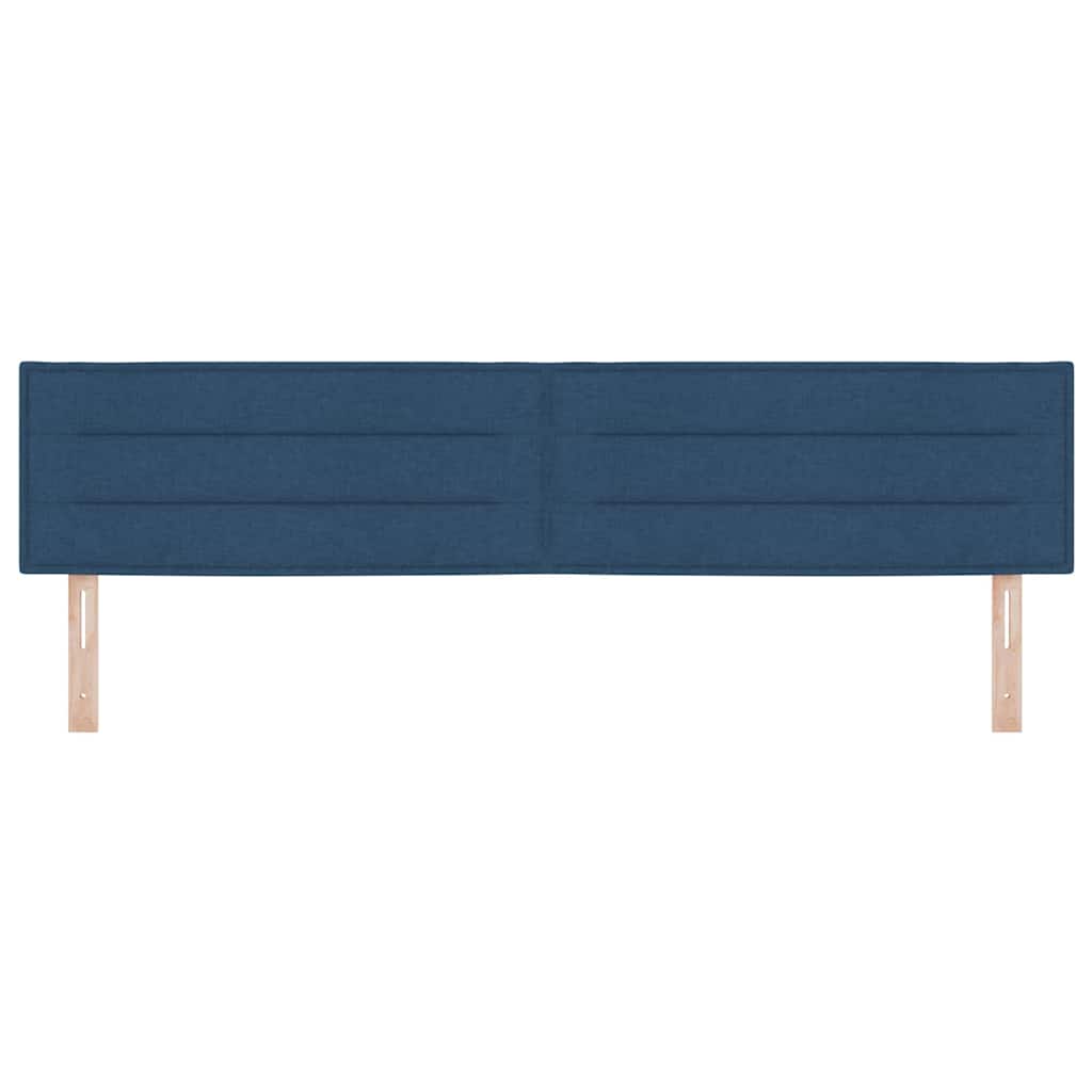 vidaXL LED Kopfteil mit LED-Lichtleisten Blau 200 cm Polyester