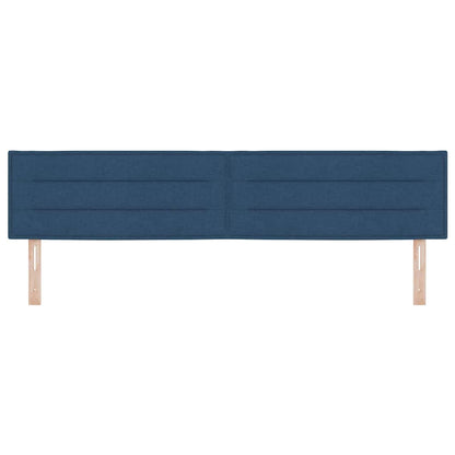 vidaXL LED Kopfteil mit LED-Lichtleisten Blau 200 cm Polyester