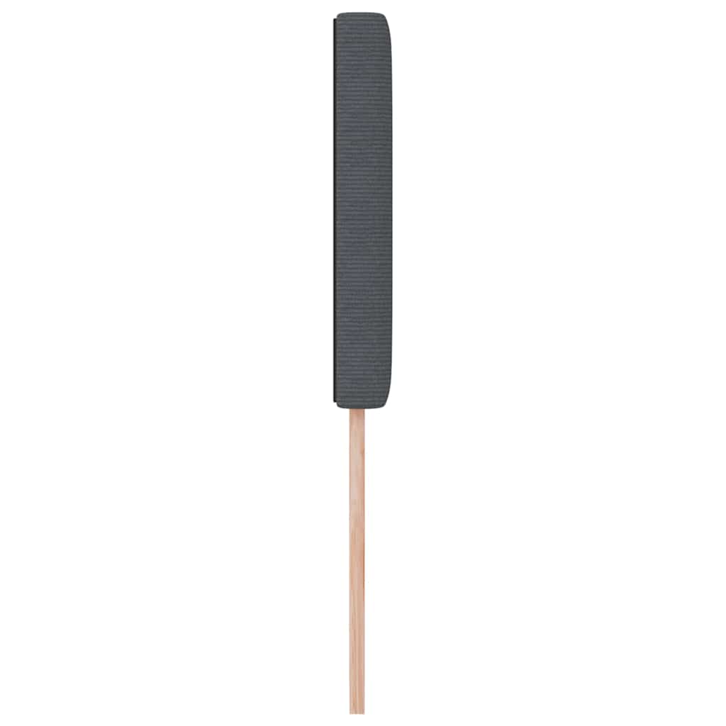 vidaXL LED Kopfteil mit LED-Lichtleisten Dunkelgrau 90 cm Polyester
