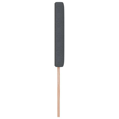 vidaXL LED Kopfteil mit LED-Lichtleisten Dunkelgrau 90 cm Polyester