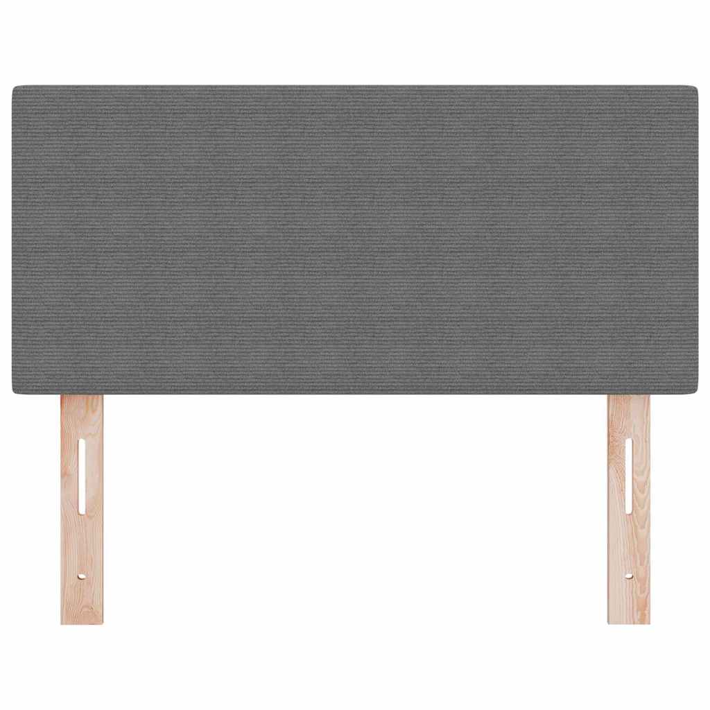 vidaXL LED Kopfteil mit LED-Lichtleisten Hellgrau 100 cm Polyester