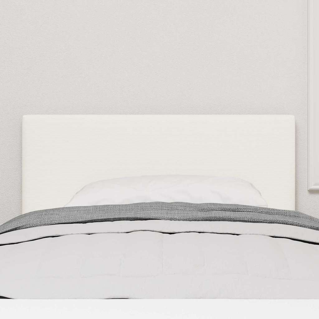 vidaXL LED Kopfteil mit LED-Lichtleisten Creme 100 cm Polyester