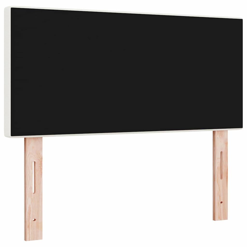 vidaXL LED Kopfteil mit LED-Lichtleisten Creme 100 cm Polyester