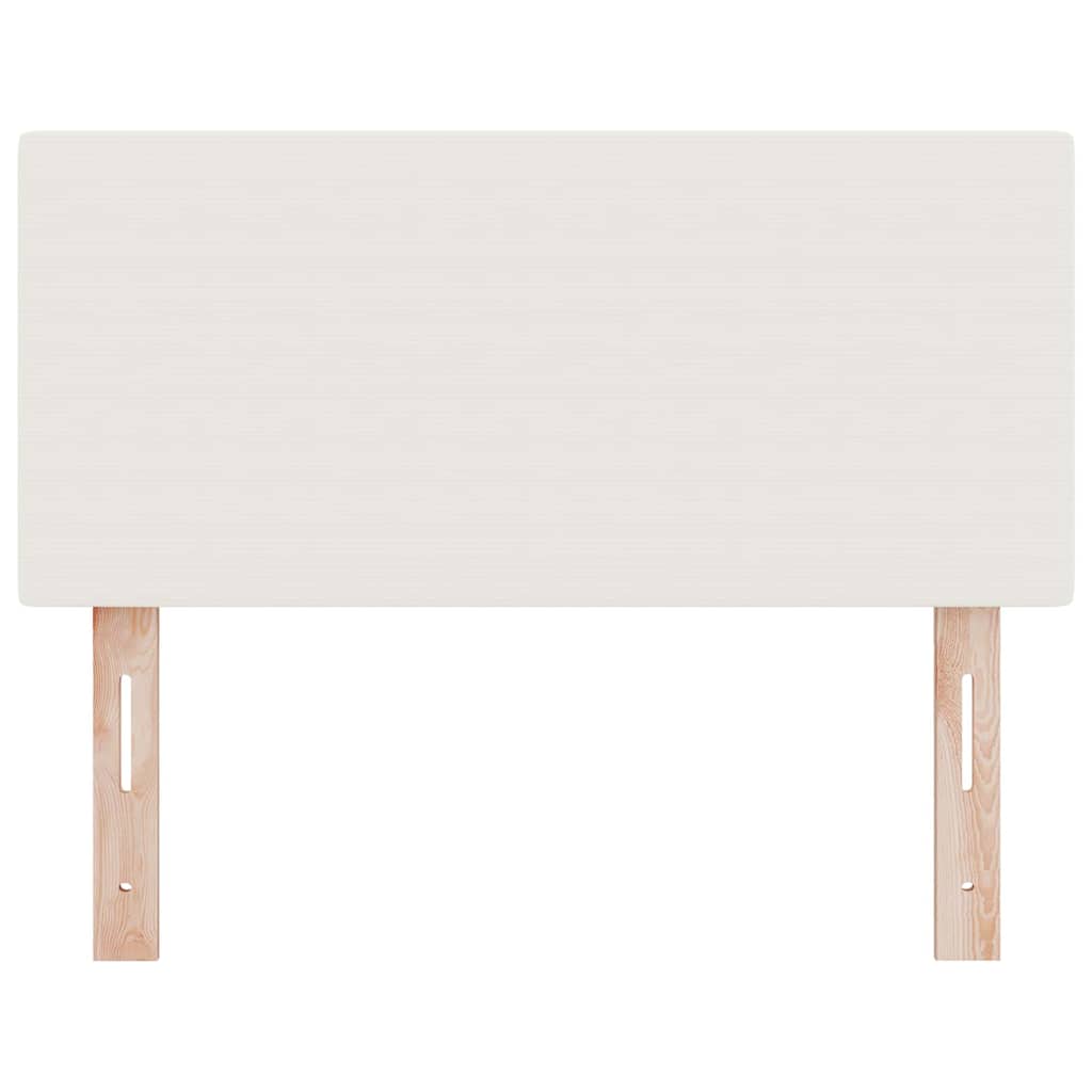 vidaXL LED Kopfteil mit LED-Lichtleisten Creme 100 cm Polyester