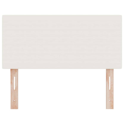 vidaXL LED Kopfteil mit LED-Lichtleisten Creme 100 cm Polyester