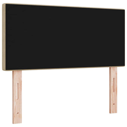 vidaXL LED Kopfteil mit LED-Lichtleisten Grau-Grün 100 cm Polyester