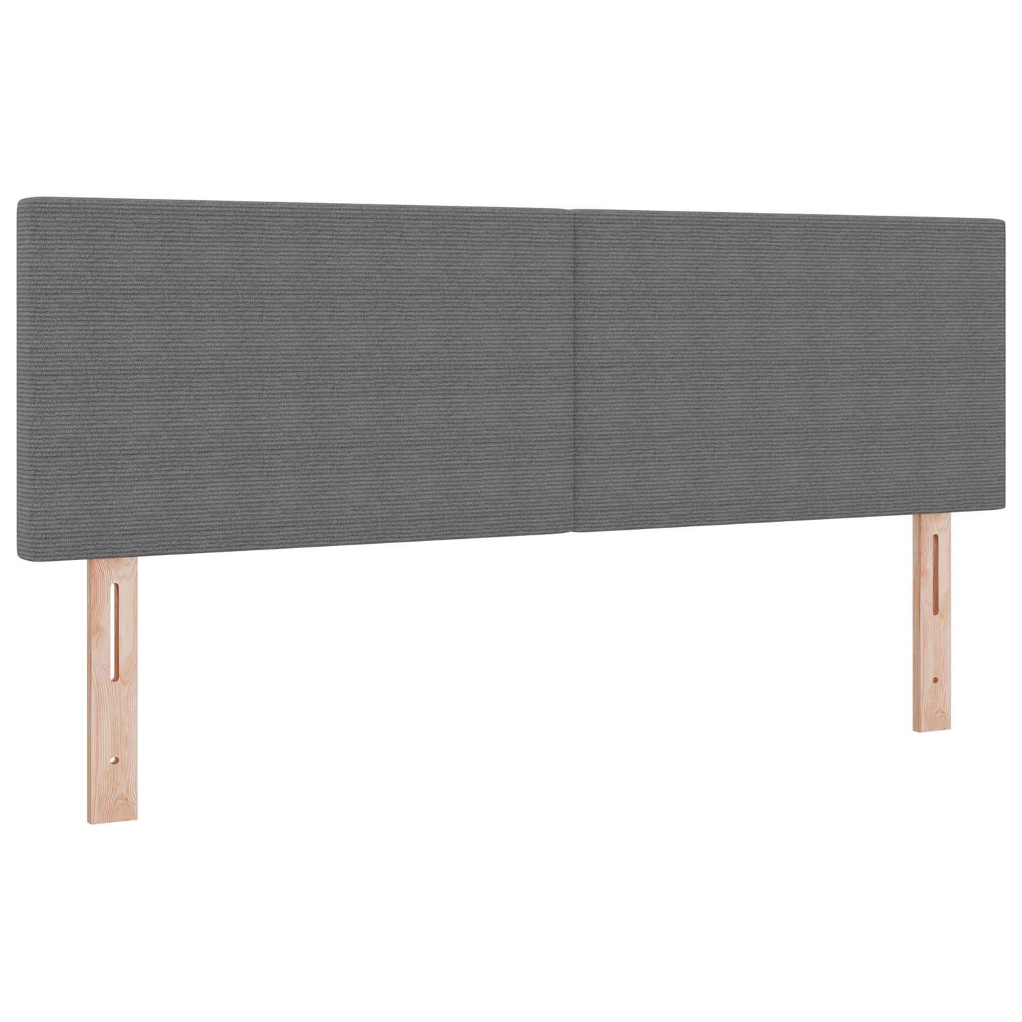 vidaXL LED Kopfteil mit LED-Lichtleisten Hellgrau 144 cm Polyester