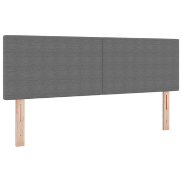 vidaXL LED Kopfteil mit LED-Lichtleisten Hellgrau 144 cm Polyester