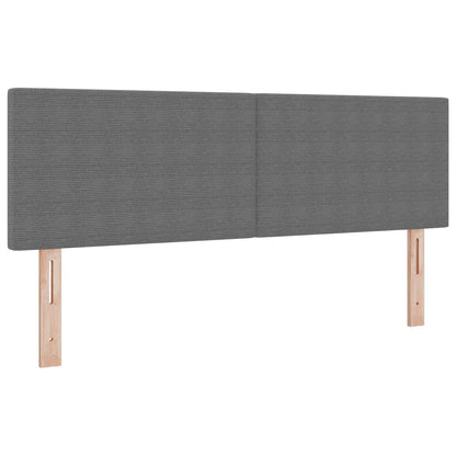 vidaXL LED Kopfteil mit LED-Lichtleisten Hellgrau 144 cm Polyester