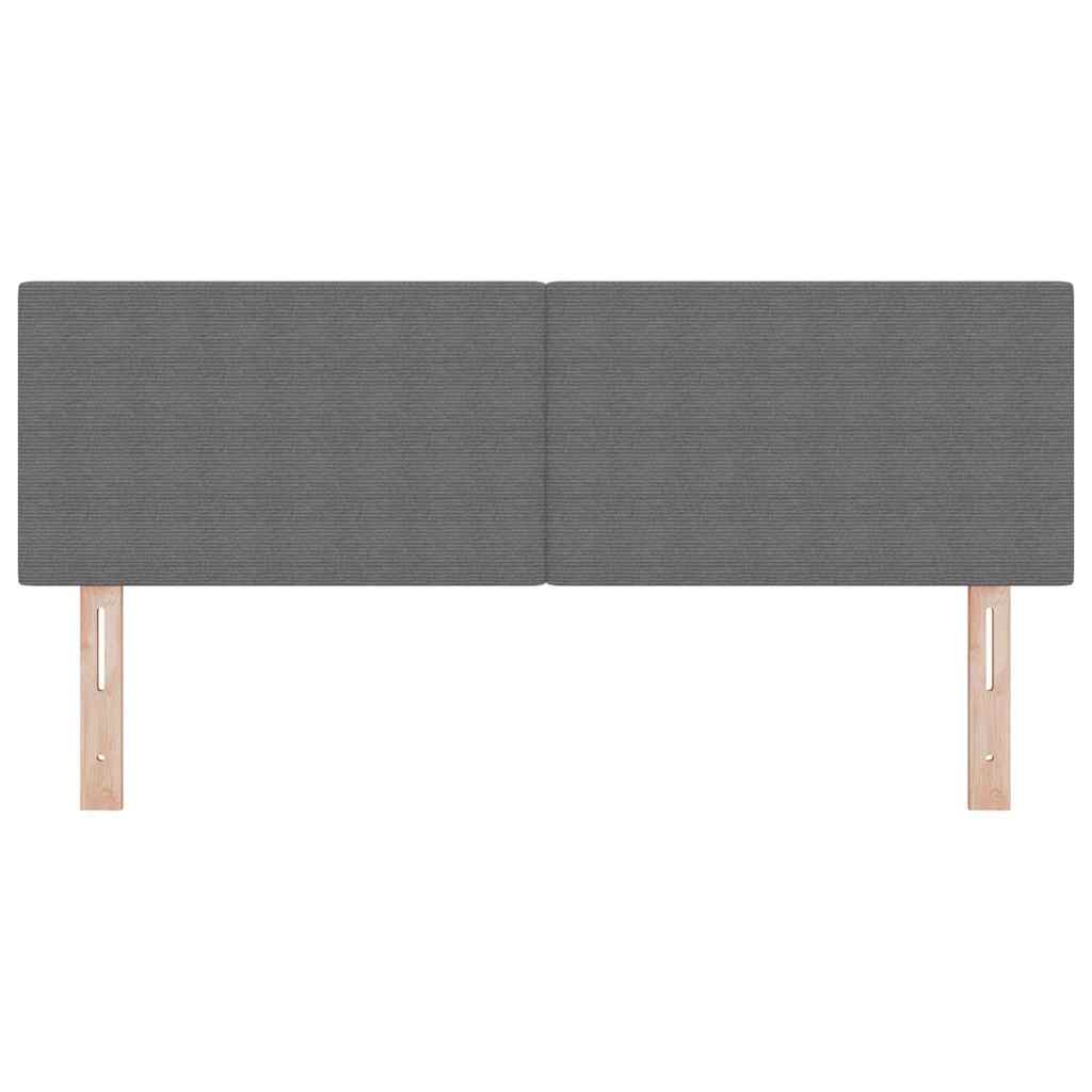 vidaXL LED Kopfteil mit LED-Lichtleisten Hellgrau 144 cm Polyester