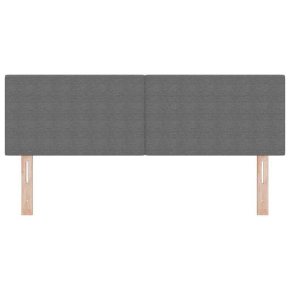 vidaXL LED Kopfteil mit LED-Lichtleisten Hellgrau 144 cm Polyester