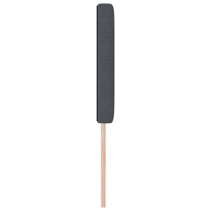 vidaXL LED Kopfteil mit LED-Lichtleisten Dunkelgrau 144 cm Polyester