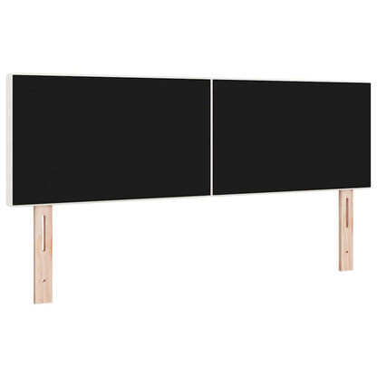 vidaXL LED Kopfteil mit LED-Lichtleisten Creme 160 cm Polyester