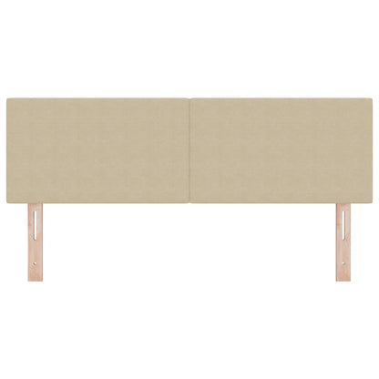 LED Kopfteil mit LED-Lichtleisten Grau-Grün 160 cm Cordstoff