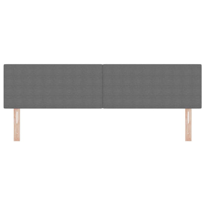 vidaXL LED Kopfteil mit LED-Lichtleisten Hellgrau 180 cm Polyester