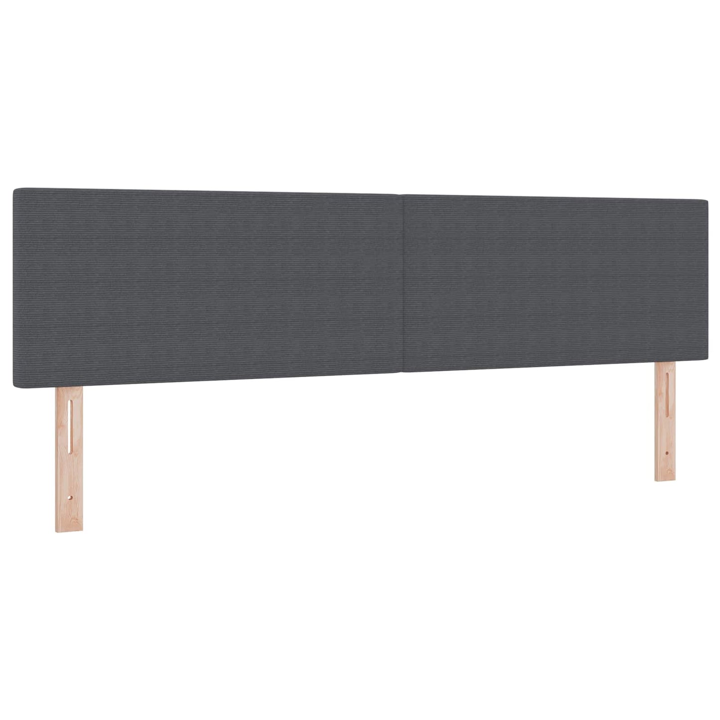 vidaXL LED Kopfteil mit LED-Lichtleisten Dunkelgrau 180 cm Polyester