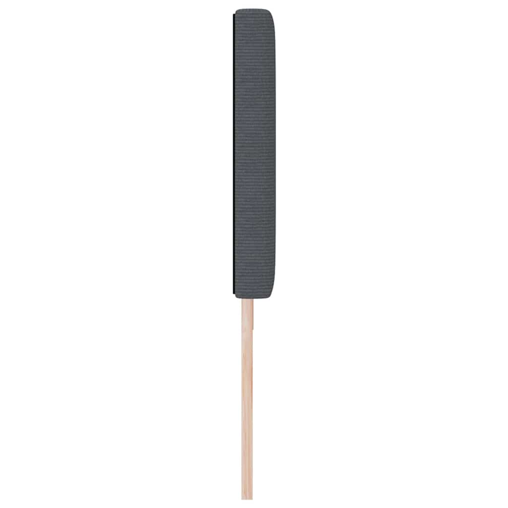 vidaXL LED Kopfteil mit LED-Lichtleisten Dunkelgrau 180 cm Polyester