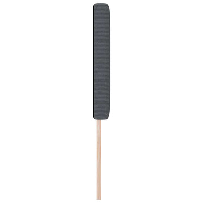 vidaXL LED Kopfteil mit LED-Lichtleisten Dunkelgrau 180 cm Polyester