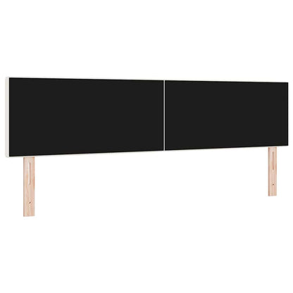 vidaXL LED Kopfteil mit LED-Lichtleisten Creme 180 cm Polyester