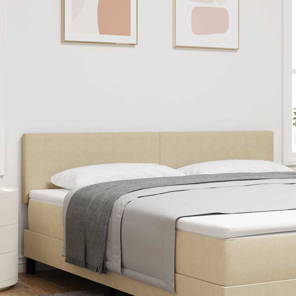 vidaXL LED Kopfteil mit LED-Lichtleisten Grau-Grün 180 cm Polyester