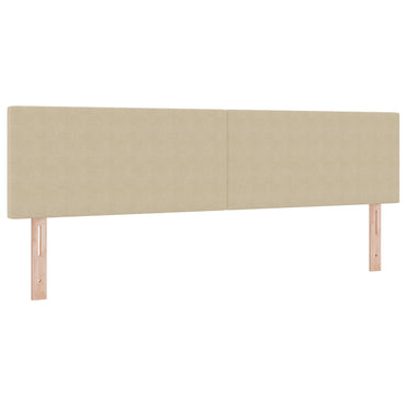 vidaXL LED Kopfteil mit LED-Lichtleisten Grau-Grün 180 cm Polyester