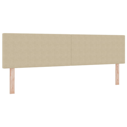 vidaXL LED Kopfteil mit LED-Lichtleisten Grau-Grün 180 cm Polyester