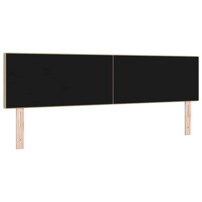 vidaXL LED Kopfteil mit LED-Lichtleisten Grau-Grün 180 cm Polyester