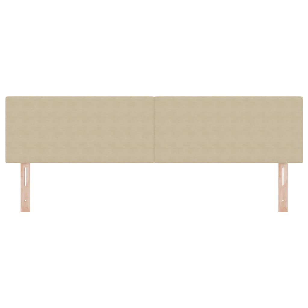 vidaXL LED Kopfteil mit LED-Lichtleisten Grau-Grün 180 cm Polyester