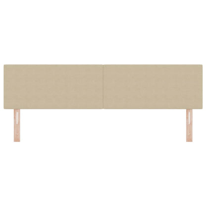 vidaXL LED Kopfteil mit LED-Lichtleisten Grau-Grün 180 cm Polyester