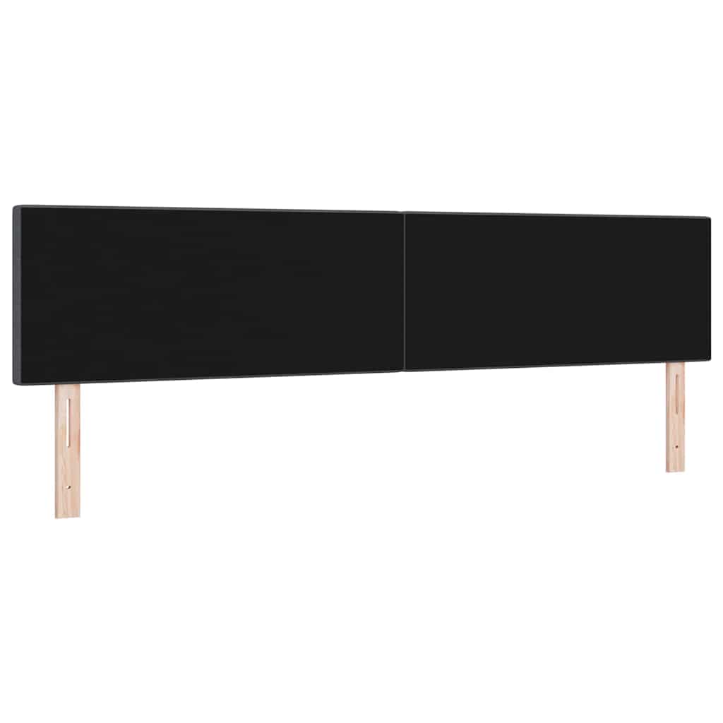 vidaXL LED Kopfteil mit LED-Lichtleisten Dunkelgrau 200 cm Polyester