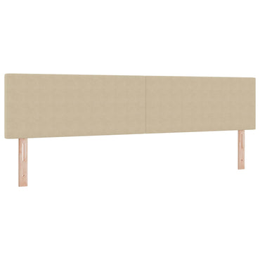 vidaXL LED Kopfteil mit LED-Lichtleisten Grau-Grün 200 cm Polyester