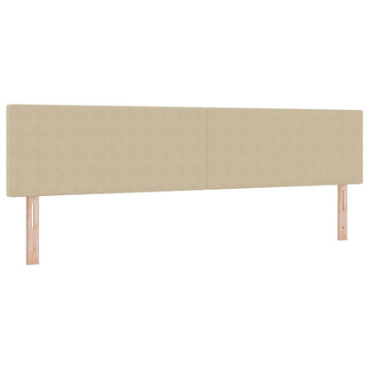 vidaXL LED Kopfteil mit LED-Lichtleisten Grau-Grün 200 cm Polyester