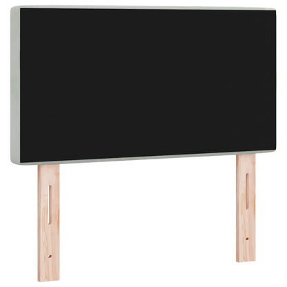 vidaXL LED Kopfteil mit LED-Lichtleisten Hellgrau 80 cm Polyester