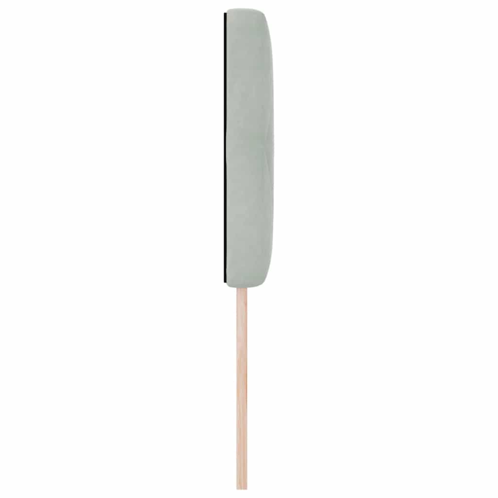 vidaXL LED Kopfteil mit LED-Lichtleisten Hellgrau 80 cm Polyester