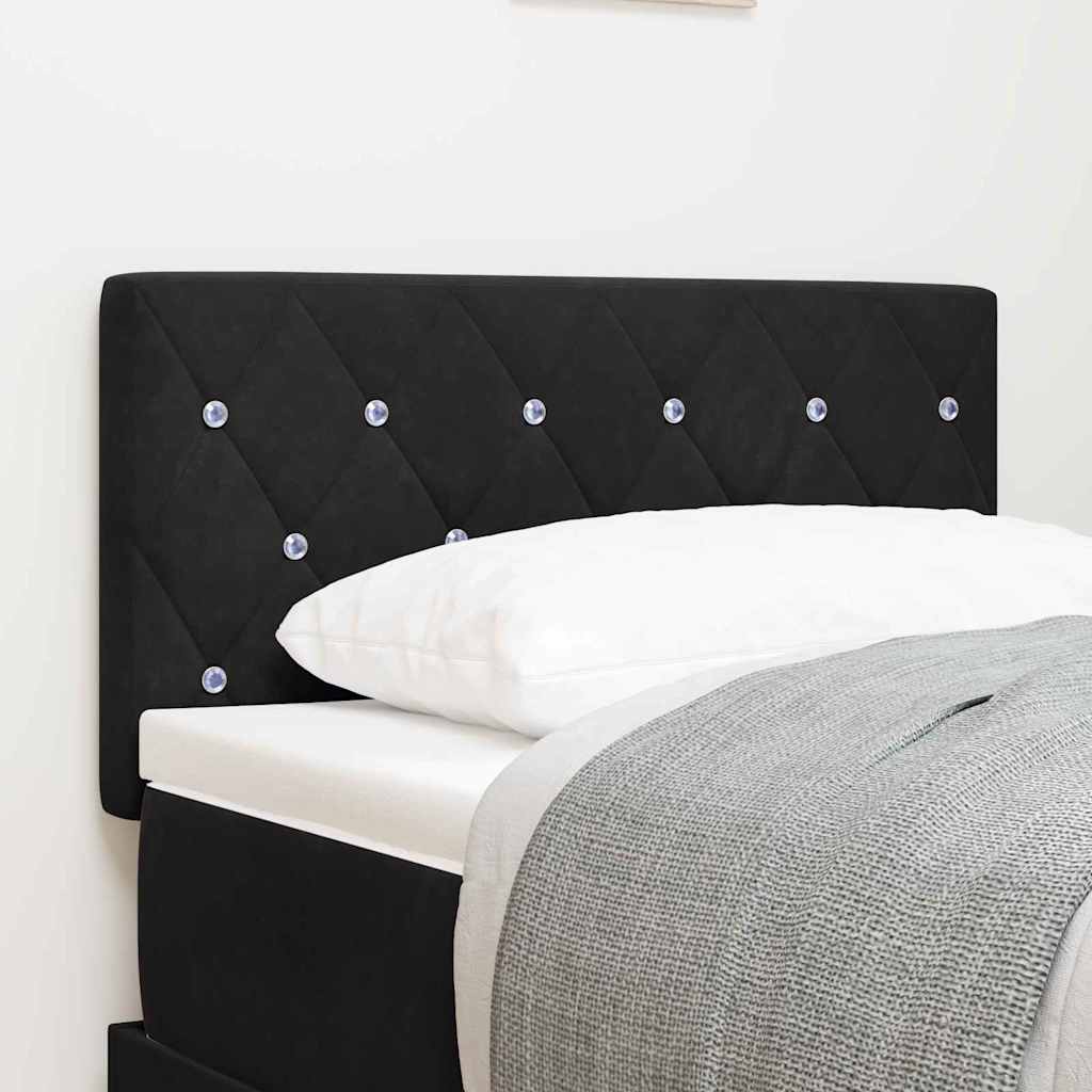 vidaXL LED Kopfteil mit LED-Lichtleisten Schwarz 80 cm Polyester