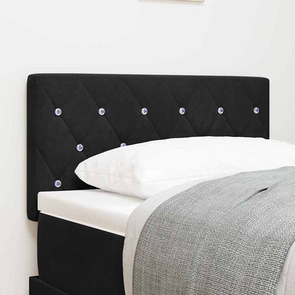 vidaXL LED Kopfteil mit LED-Lichtleisten Schwarz 80 cm Polyester