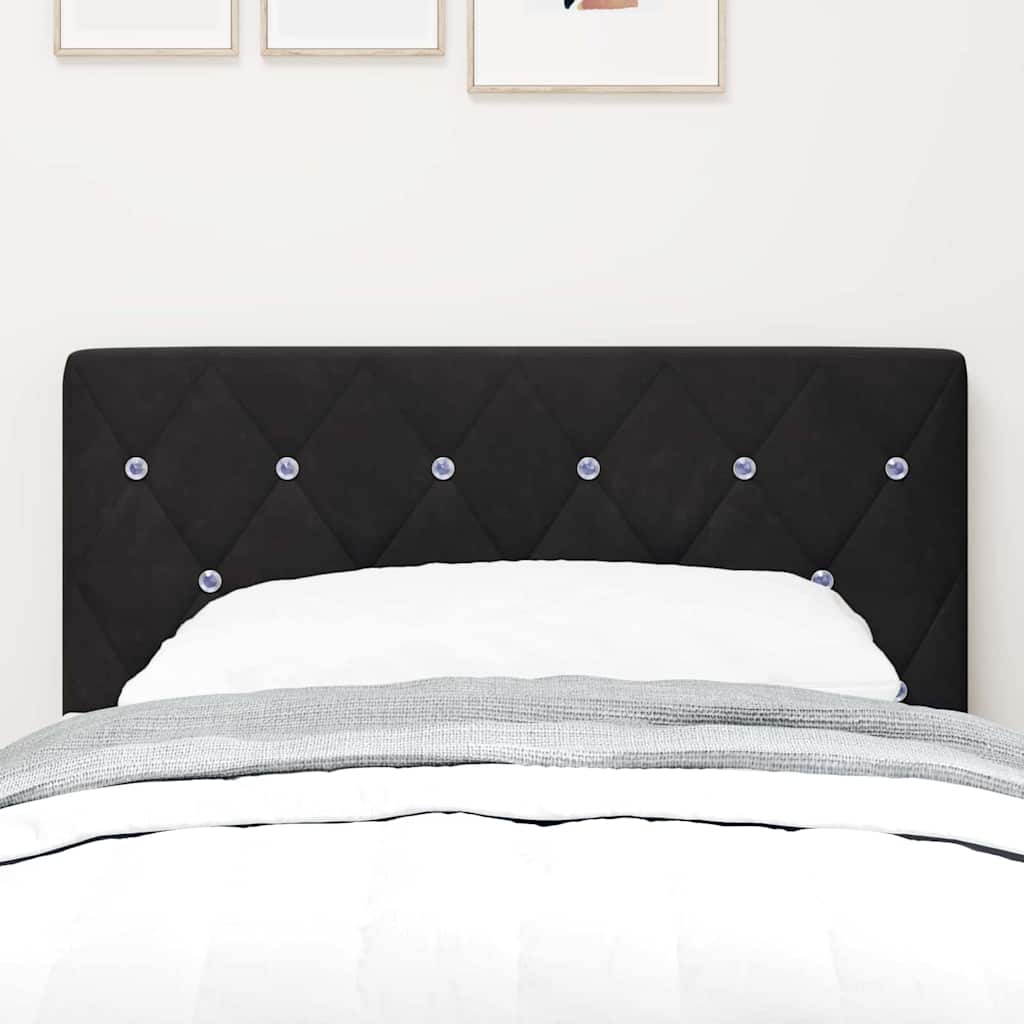 vidaXL LED Kopfteil mit LED-Lichtleisten Schwarz 80 cm Polyester