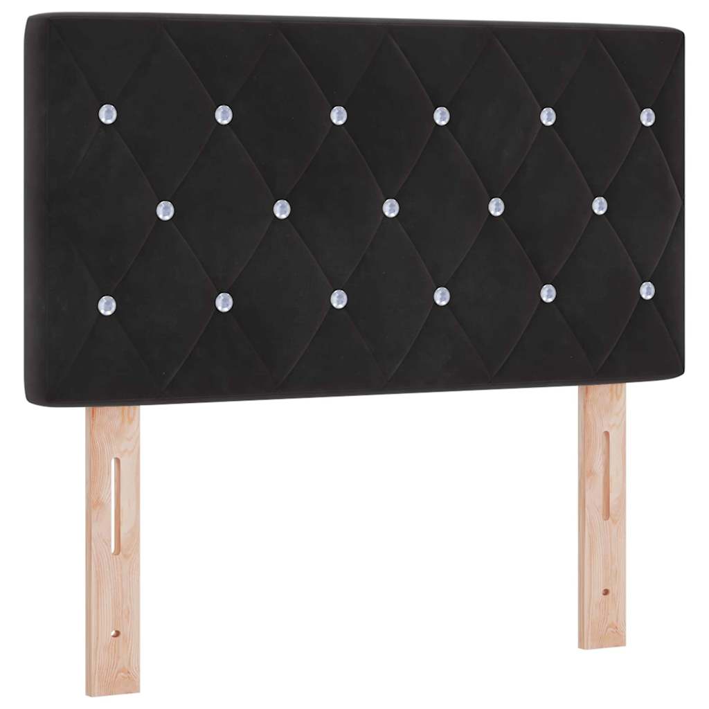 vidaXL LED Kopfteil mit LED-Lichtleisten Schwarz 80 cm Polyester
