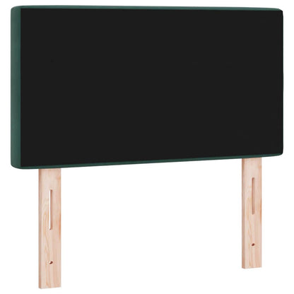 vidaXL LED Kopfteil mit LED-Lichtleisten Dunkelgrün 80 cm Polyester