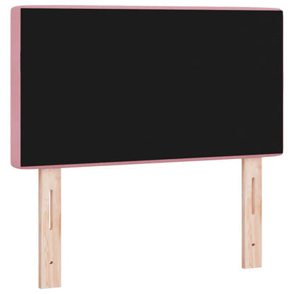 vidaXL LED Kopfteil mit LED-Lichtleisten Rosa 80 cm Polyester
